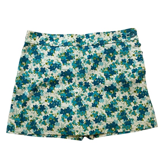 Ann Taylor blue and green floral mini skort size 12 - Picture 1 of 10